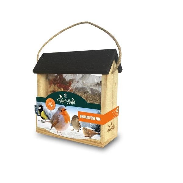 Bird - Buffet | Bird Party voederhuis inclusief 2 voedermixen - Bloomado