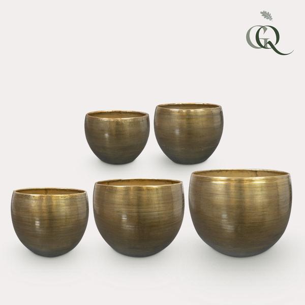 Set 5 rowen aluminium goudkleurig gold