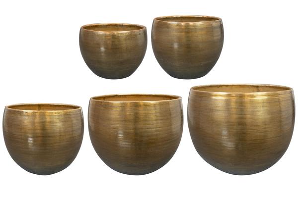 Set 5 rowen aluminium goudkleurig gold