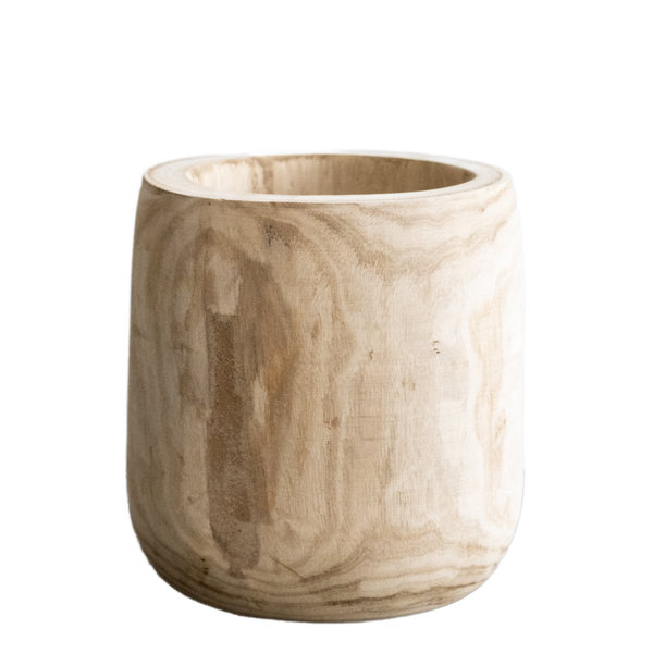 Pot hout lichtbruin pia pot