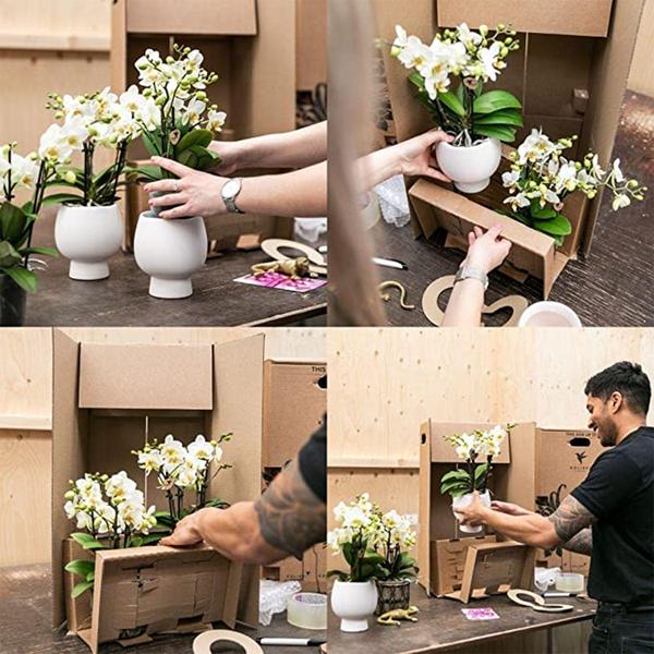 Groove bloempot gouden keramieken sierpot 9 cm