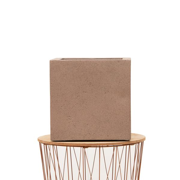 Pot grigio cube bronze 40 cm