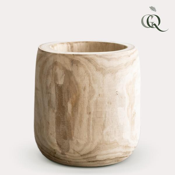Pot hout lichtbruin pia pot