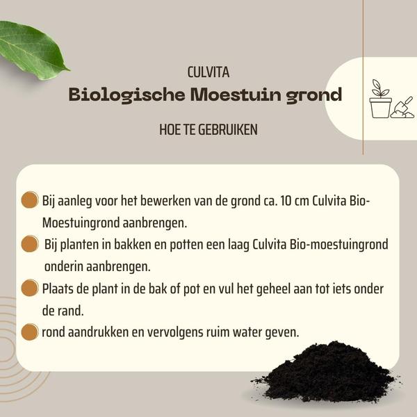 Biologische Moestuingrond 40 liter met 100 dagen voeding