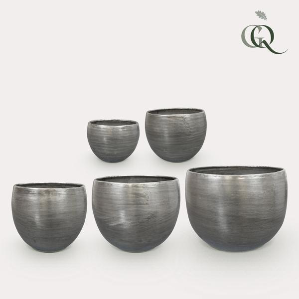 Set 5 rowen aluminium zilverkleurig silver
