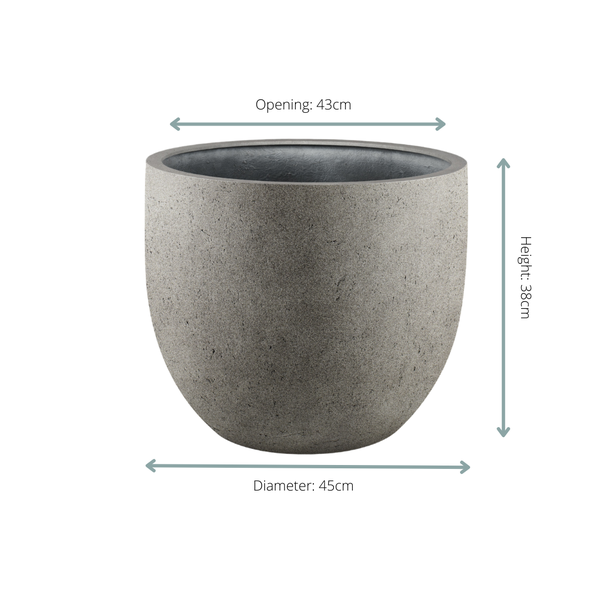 Pot grigio new egg natural concrete 45 cm