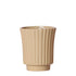 Retro khaki bloempot khaki kleurige keramieken sierpot 9 cm