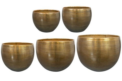 Set 5 rowen aluminium goudkleurig gold