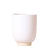 Glazed bloempot witte keramieken sierpot met glans 9 cm