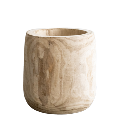 Pot hout lichtbruin pia pot