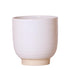 Glazed bloempot witte keramieken sierpot met glans 12 cm