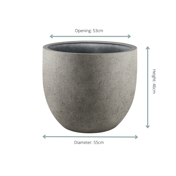 Pot grigio new egg natural concrete 55 cm