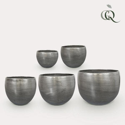 Set 5 rowen aluminium zilverkleurig silver